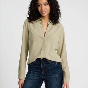 EXPRESS Lightweight Rayon Double Pocket Portofino Shirt NWT SIZE XS